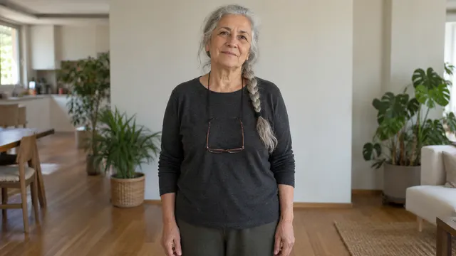 Sade bir duvar önünde gün ışığında duran model adayının telefonla başvuru fotoğrafının çekildiği ortam