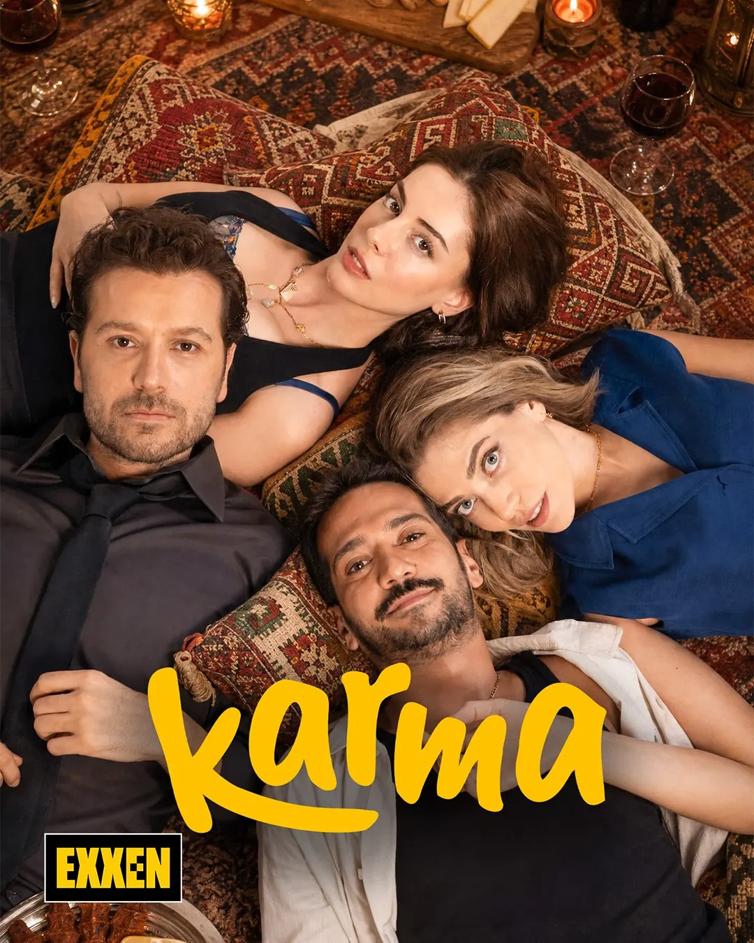Karma dizisinin ikinci sezon afişinde dört ana karakter birlikte görülüyor.