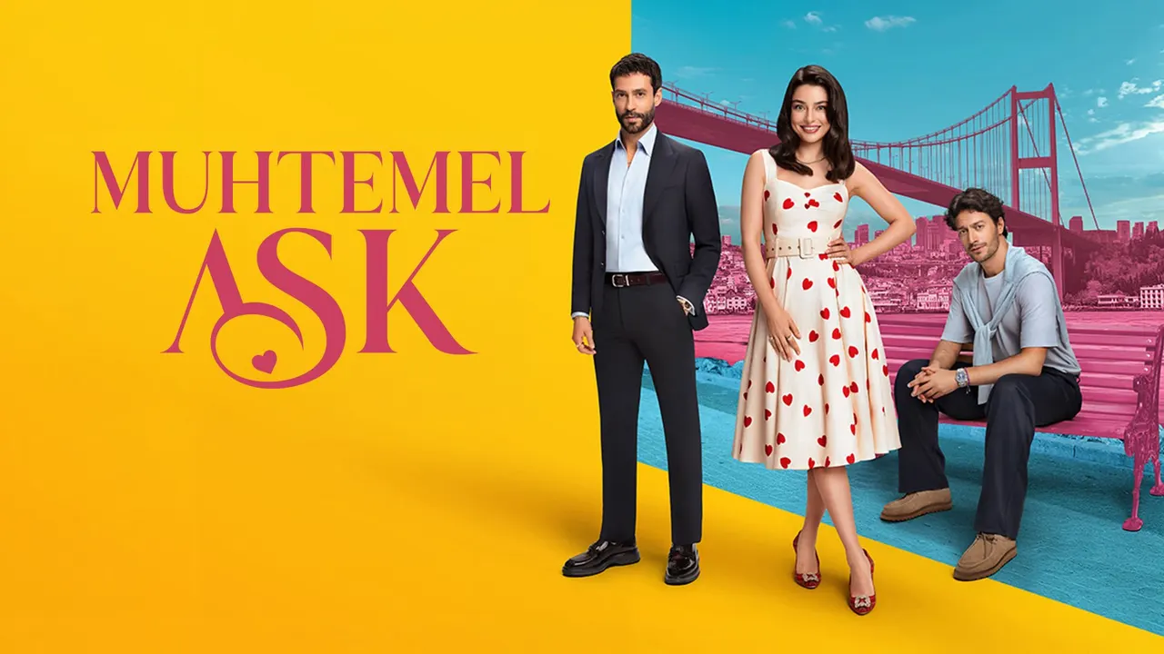 Dizinin renkli resmî afişinde üç başrol oyuncusu İstanbul manzarası önünde yer alıyor.