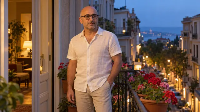 Açık renk yazlık kıyafetlerle sade bir fonda poz veren katalog modeli ve çekime hazırlanan ürün askıları