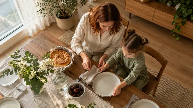 Ramazan temalı reklam çekiminde iftar sofrası etrafında doğal ifadelerle bir araya gelen yetişkinler ve çocuklar